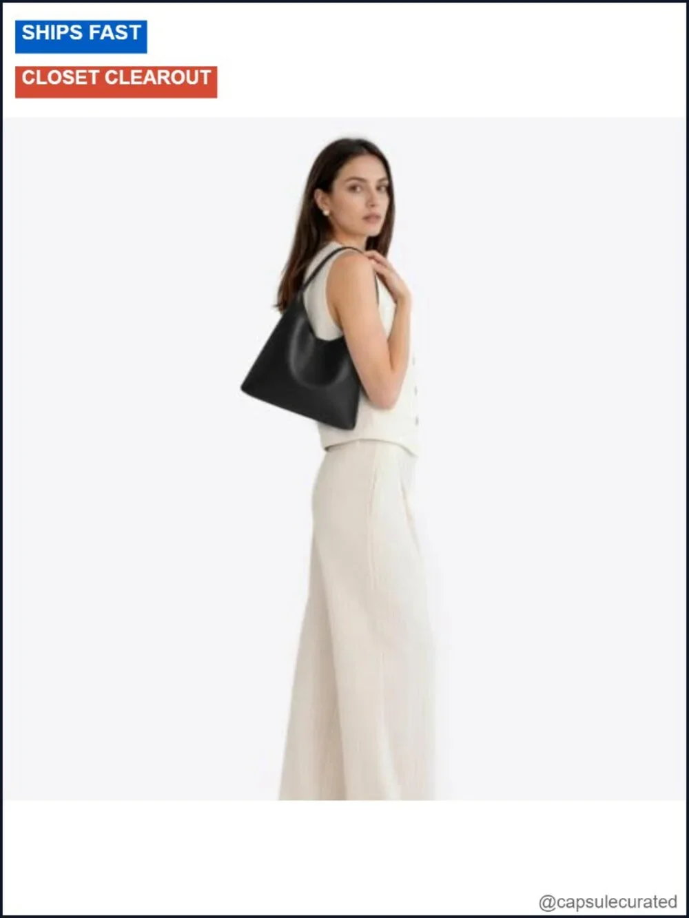 Vegan Leather Slouchy Hobo Bag - Women's Small Shoulder Purse
